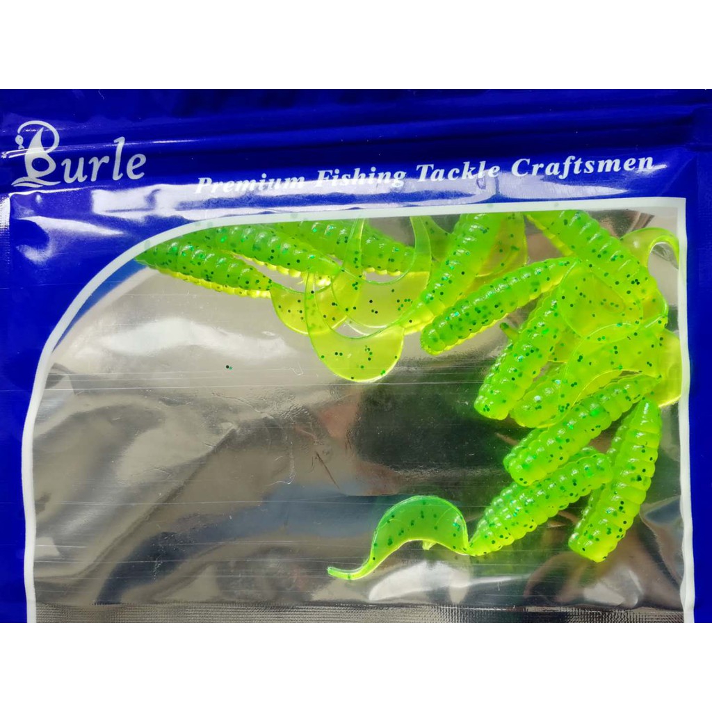 Sy 10 Pcs Umpan Pancing Soft Bait Bentuk Cacing Ukuran 5.5cm / 1.3g