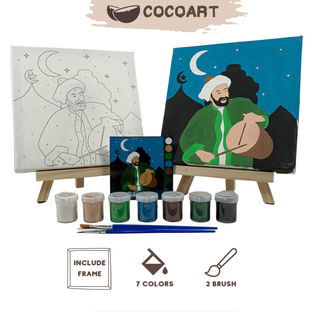 

Paint By Number Kit [ Ramadhan ] - Cocoart.id I Kanvas 20 x 20 cm