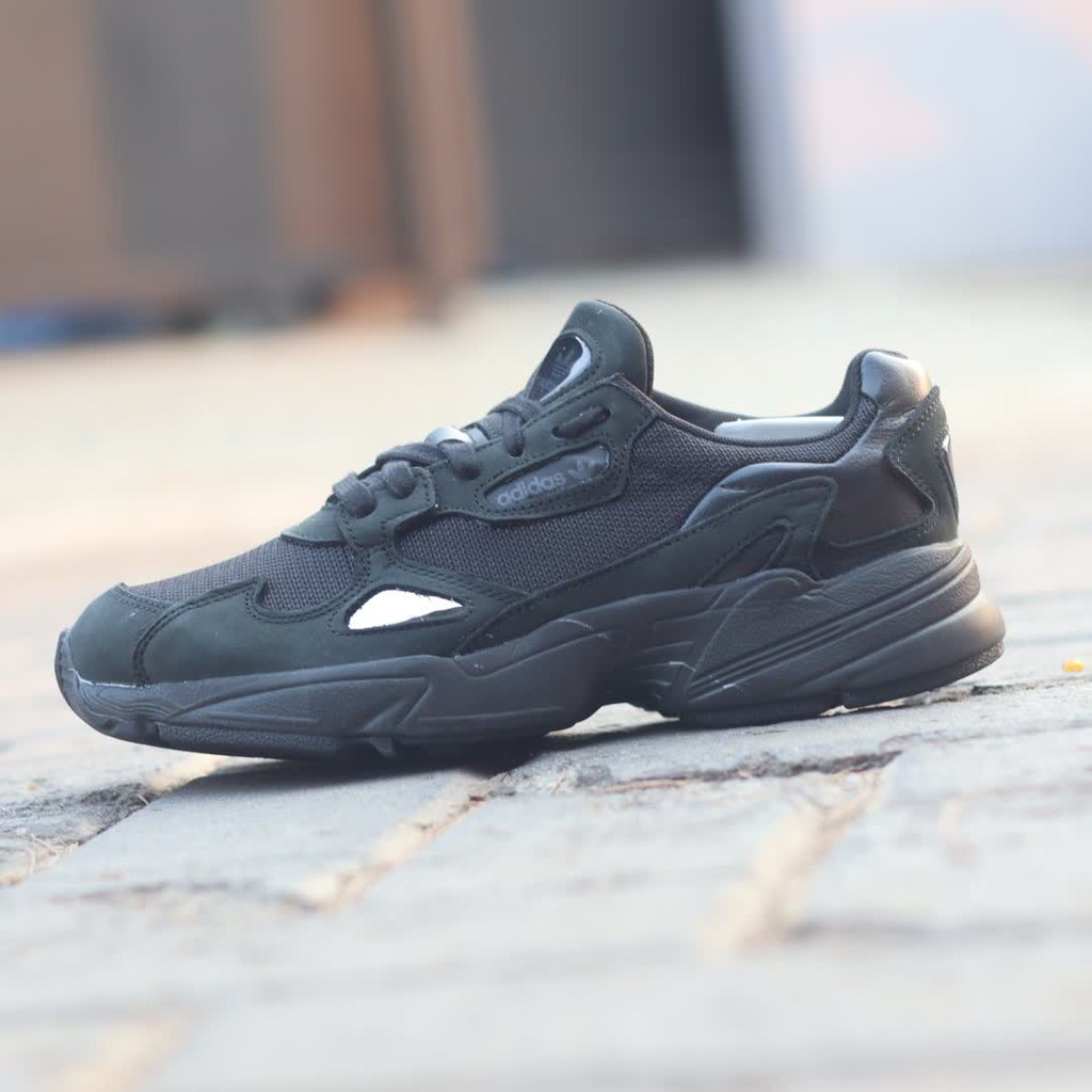 adidas falcon triple black