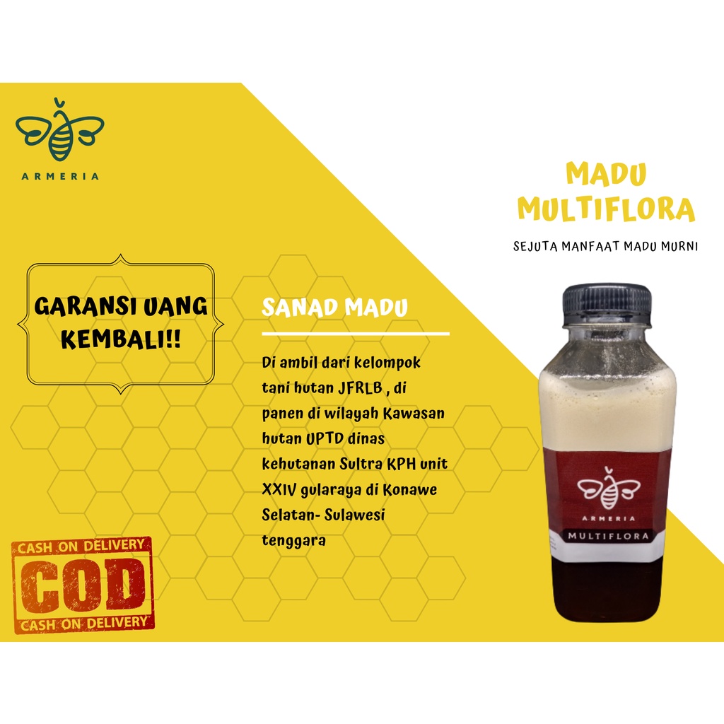 

Madu Asli Uji Lab Madu Hutan Lebah Apis Dorsata Nektar EHA Hutan Konawe Selatan MD-M01