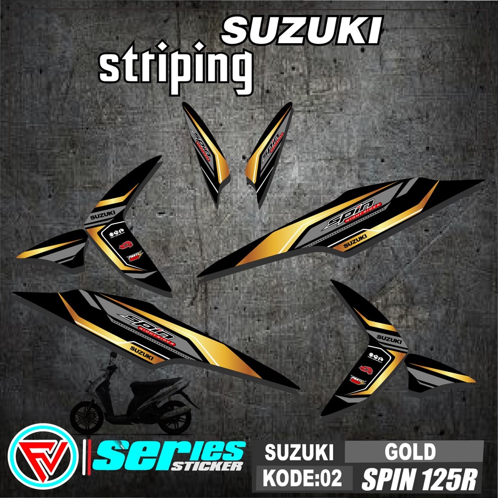 (cod) Striping SPIN 125R - Sticker List Suzuki SPIN 125R Variasi Racing (02)