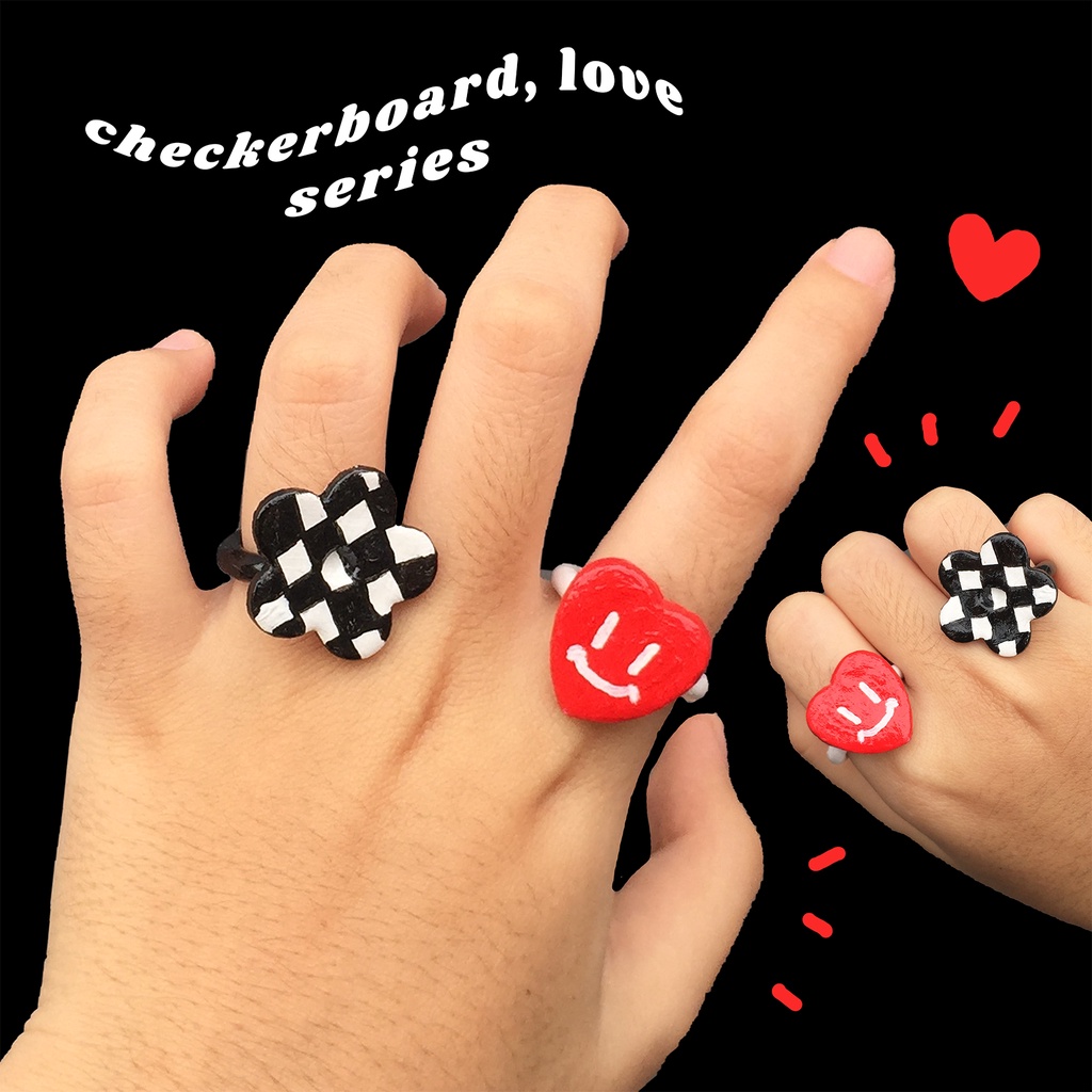 Funky Clay Rings / Smiley Clay Rings