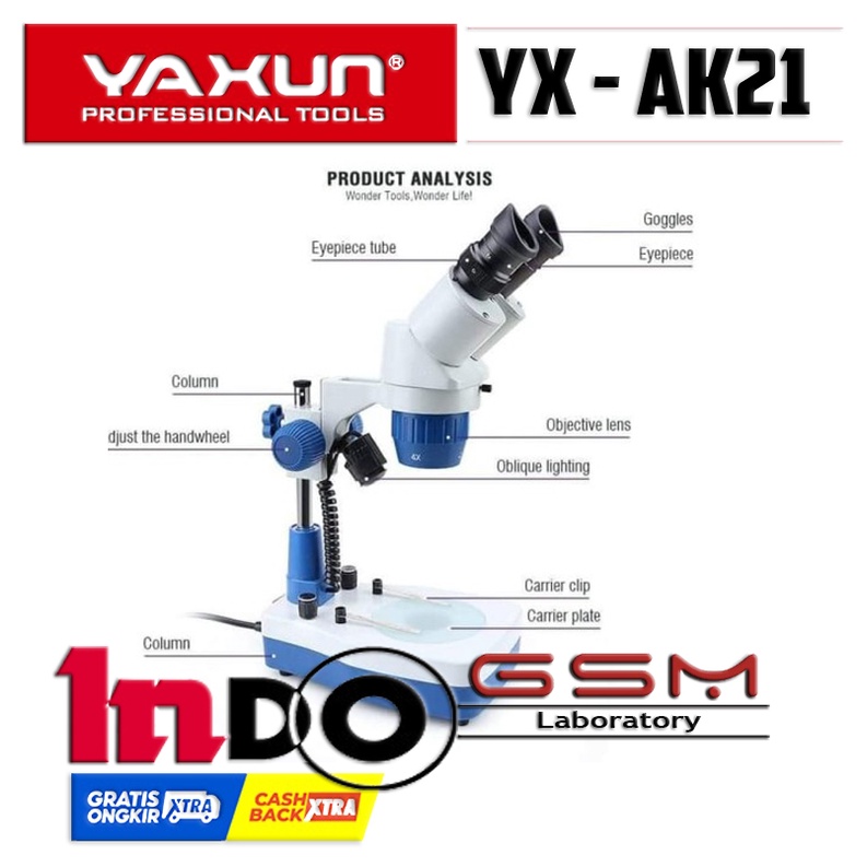 MICROSCOPE YAXUN AK21 AK-21 MICROSCOPE MIKROSKOPE HP MURAH DIGITAL TRINOCULAR