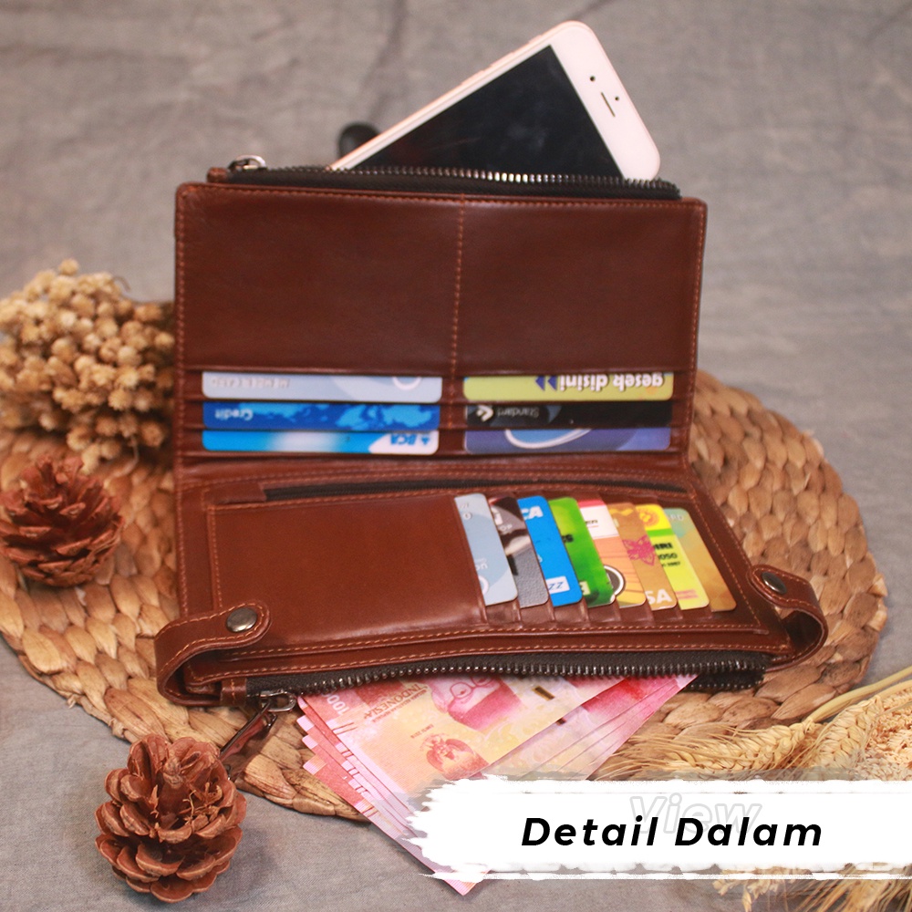 Dompet Kulit Wanita Dompet Kartu Wanita Lipat Kulit Sapi Asli Original AD01 Model Lipat Merk Alice Leather GARANSI ORIGINAL