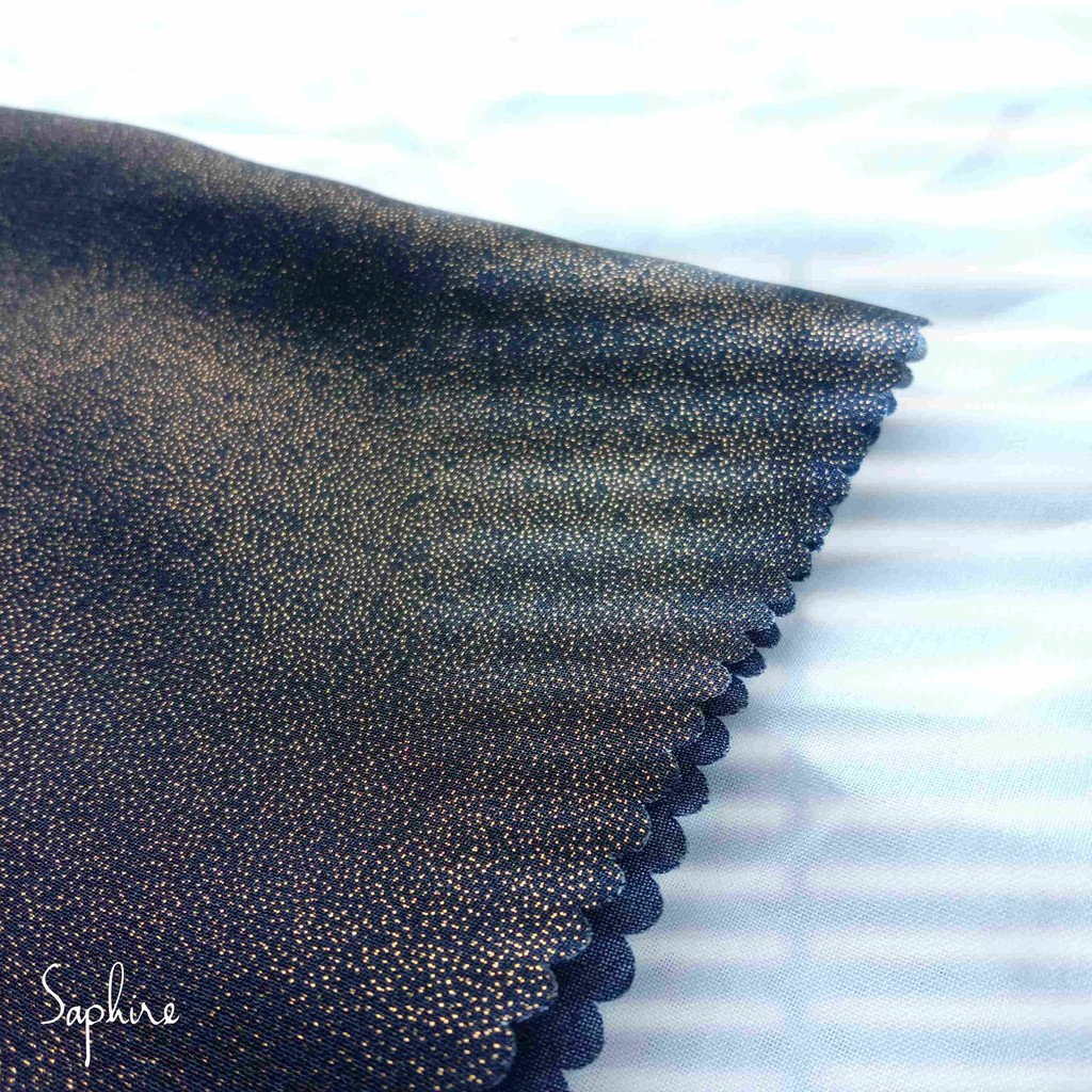 SHINAR GLAMOUR Gliter Hijab 115x115cm / Kerudung / Jilbab Segi Empat Premium-SHINAR-SAPHIRE