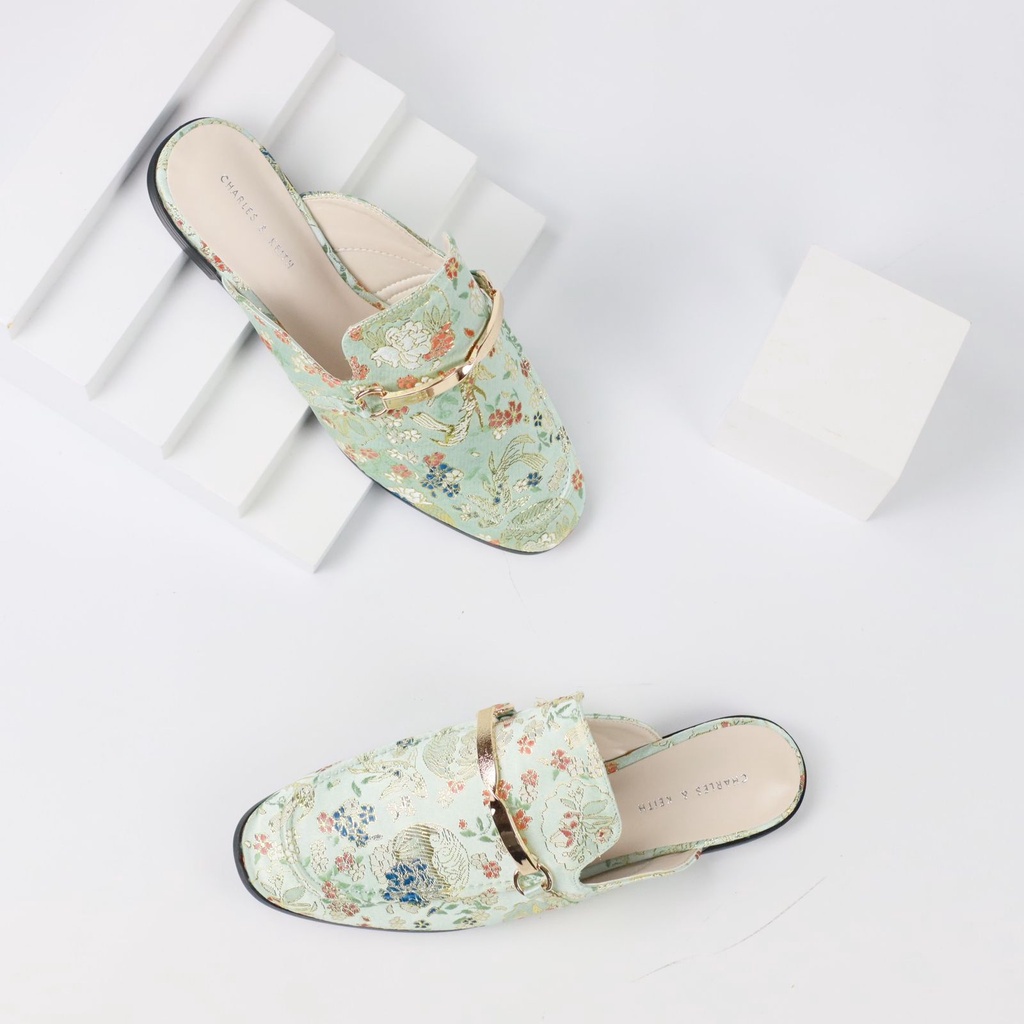 [7.7 Boombastis Sale⚡] - SEPATU WANITA CKS493 CK FLOWER SLIP ON WITH ACCENT PREMIUM IMPORT