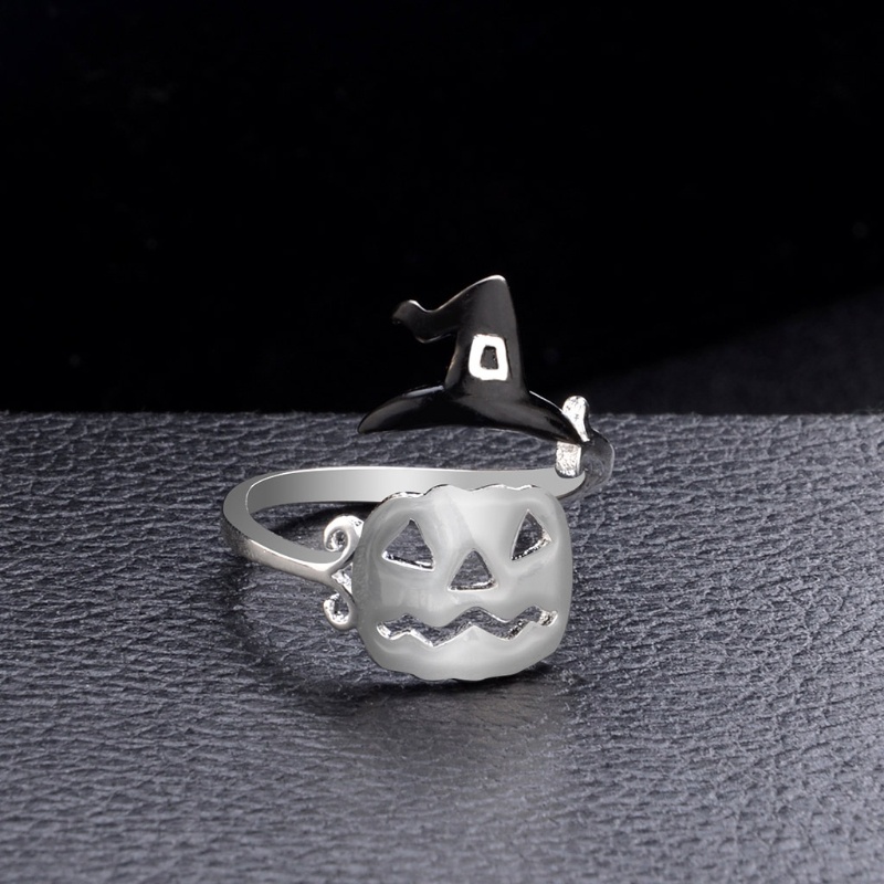 Cincin Model Terbuka Desain Labu Penyihir Bahan Alloy Untuk Halloween