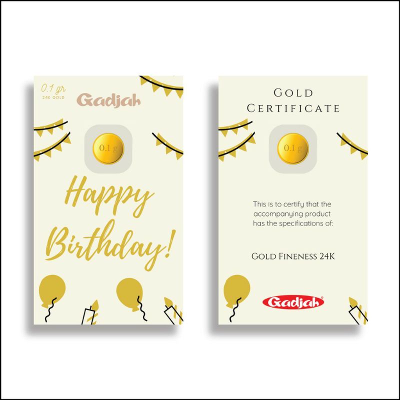 Gold Happy Birthday - 0.1 - Toko Emas Gadjah