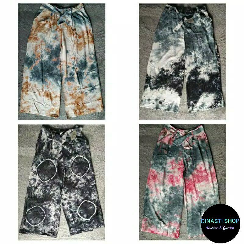 CELANA KULOT TIE DYE / KULOT RAYON TIE DYE / TIE DYE SMOKE