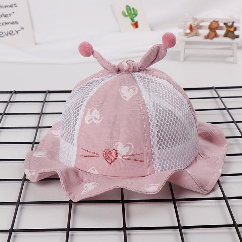 LID8009 - TOPI ANAK MOTIF KUCING TOPI FASHION BABY HAT