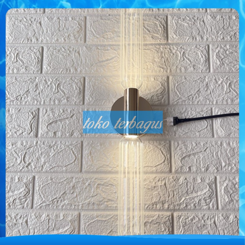 Lampu Dinding Hias Kaca Premium Mewah Sconce Wall Lamp Two Side Glass