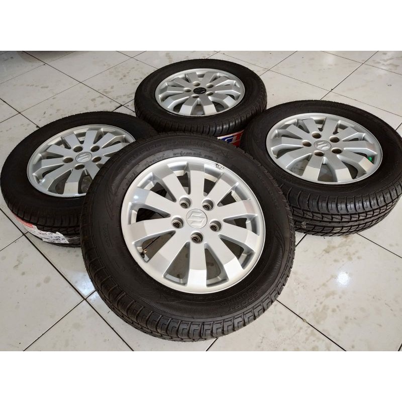 velg mobil bekas ring 15 lubang baut 5x114 plus ban baru