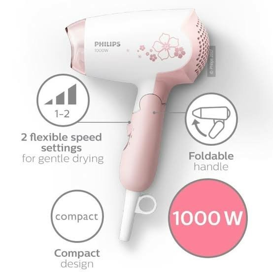 Philips Hair Dryer HP-8108 Hairdryer Pengering Rambut Lipat 1000w