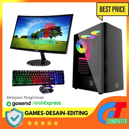 PC Gaming Lengkap Intel Core i7 VGA GTX 1050 TI 4GB HDD 1TB INC LED 24&quot;Samsung Curved