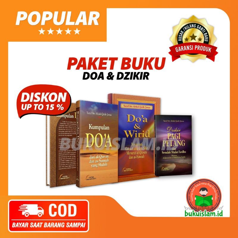 [ORIGINAL] Paket Buku Doa Buku Dzikir Pagi dan Petang Kumpulan Doa Doa dan Wirid Ustadz Yazid