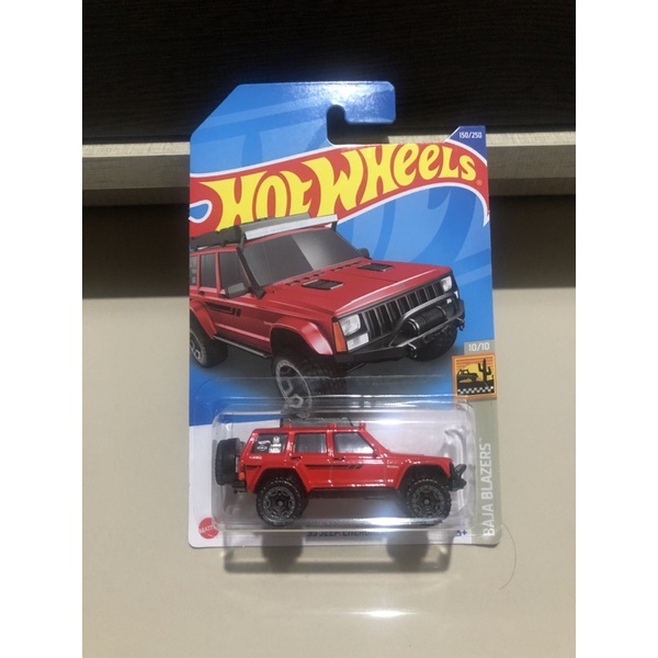 95 jeep cherokee hotwheels merah