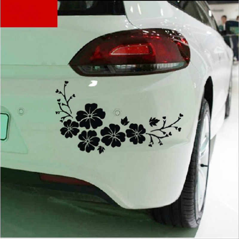 Stiker Vinyl Film Motif Bunga Untuk Body Mobil