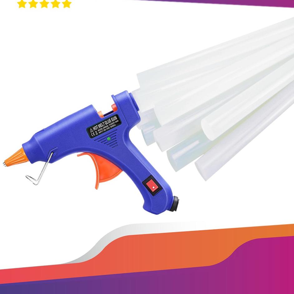 

Model Baru Alat Lem Tembak Glue Gun Lem Bakar Cair 20 Watt +Bonus Refill Lem 20cm ✓
