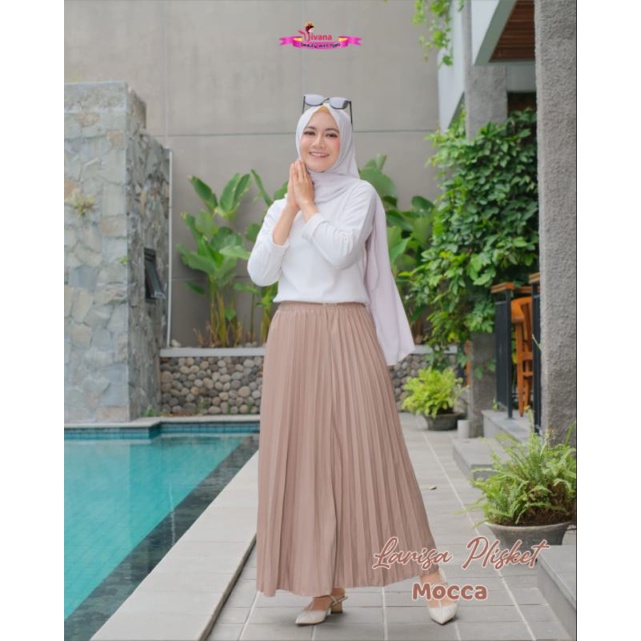 Larisa Rok Plisket By Sivana Hijab (Standar/Jumbo)