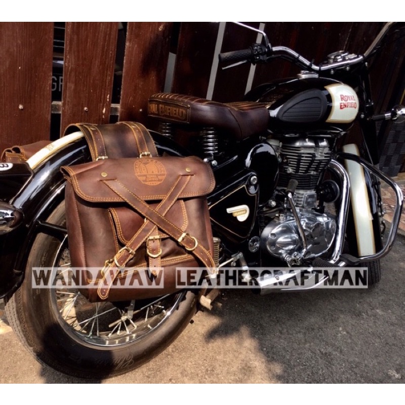 royal enfield , tas motor royal enfield , tas motor , tas kulit , sidebag royal enfield , sadle bag 
