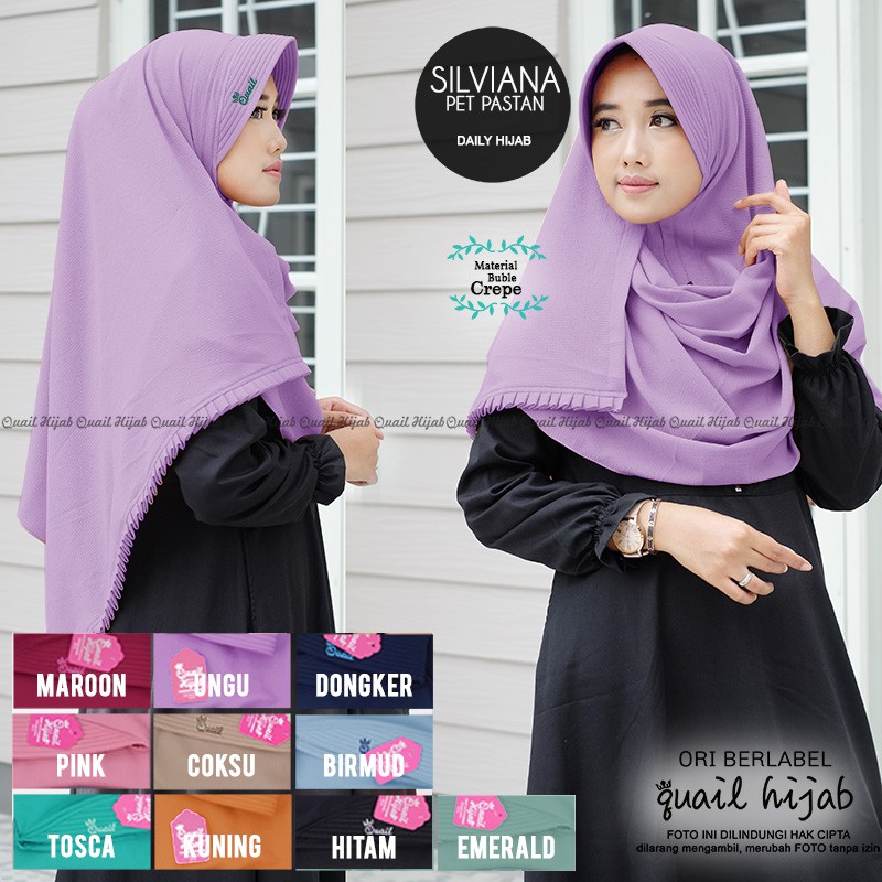 PROMO QUAIL | Silviana Hijab | JILBAB KHIMAR SYARI INSTANT BERGO PET ANTEM KERUDUNG by Quail Hijab