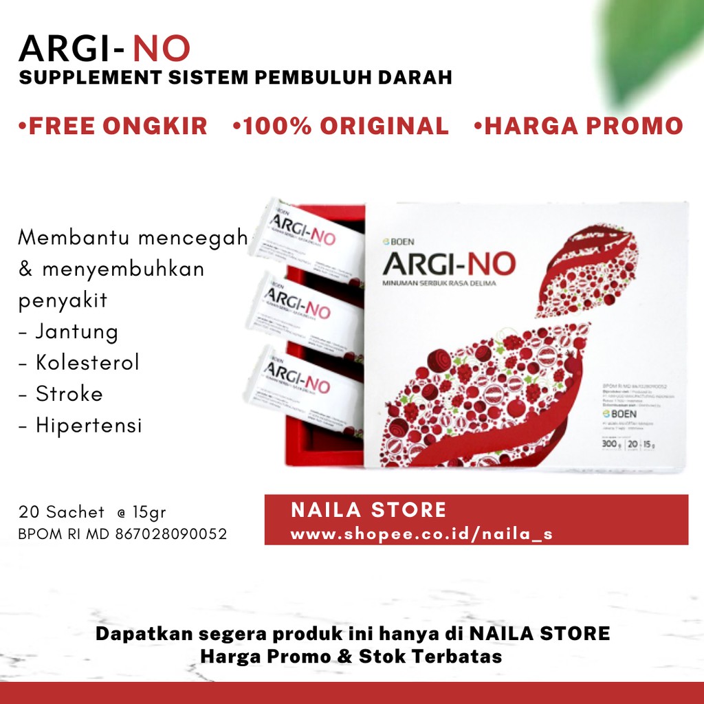 ARGI-NO/ARGINO UNTUK PENYEMBUHAN JANTUNG, STROKE, DIABETES, HIPERTENSI