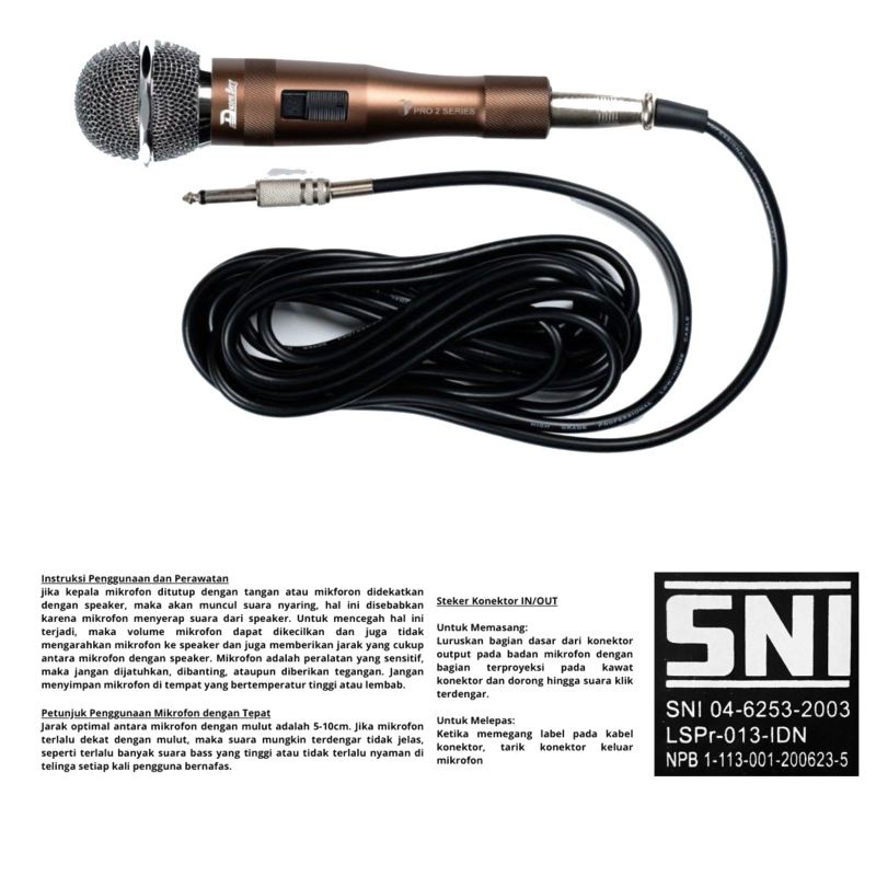 Microphone Vokal Kabel DUSENBERG PRO 1 SERIES Mic Karaoke Mc , Pidato