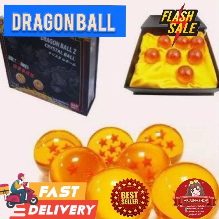 Figure Bola Naga Dragon Ball set 7 Bola kristal Dragonball