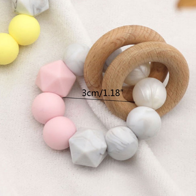 Mary Mainan Teether Bayi Newborn Bahan Kayu Beech Food Grade