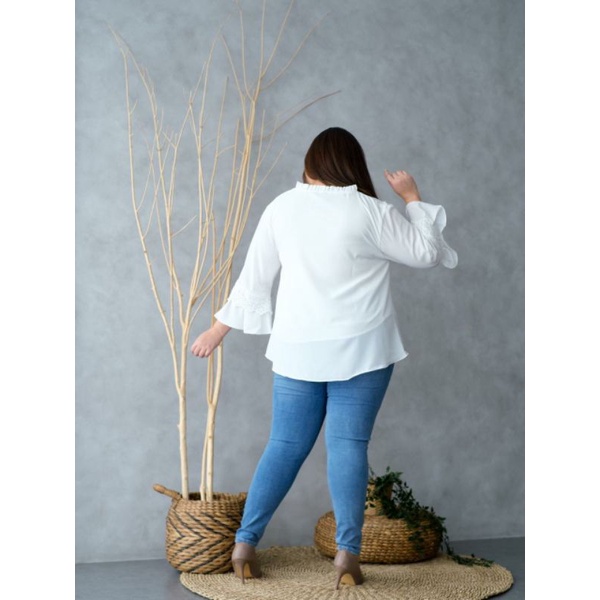 baju atasan jumbo wanita ceruty ld 120cm