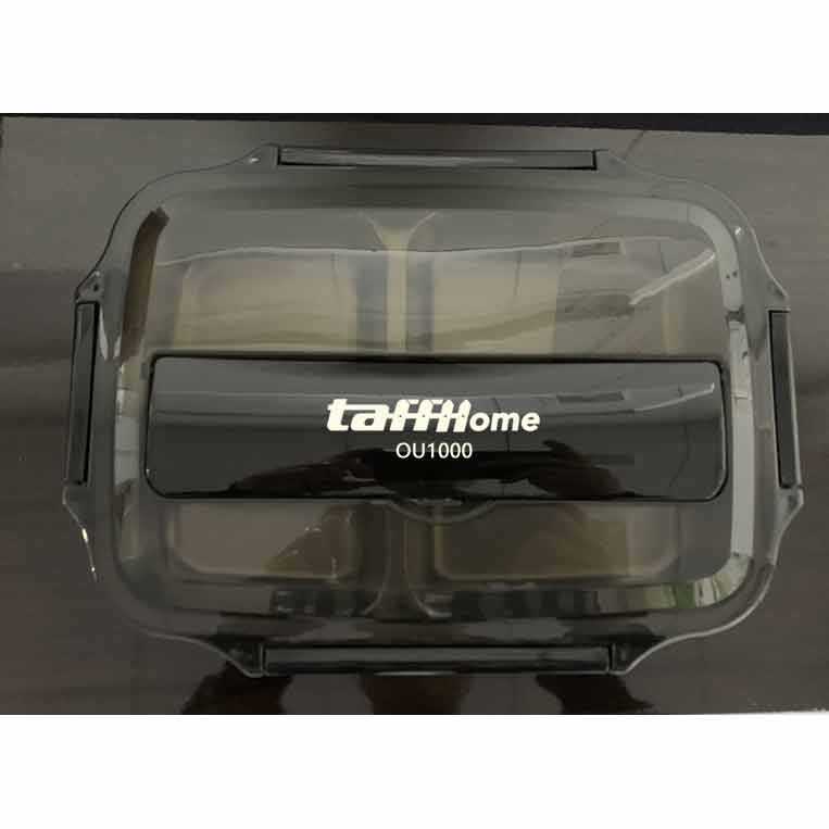 TaffHOME Kotak Makan 3 Grid 1000ml with Spoon &amp; Chopstick - OU1000