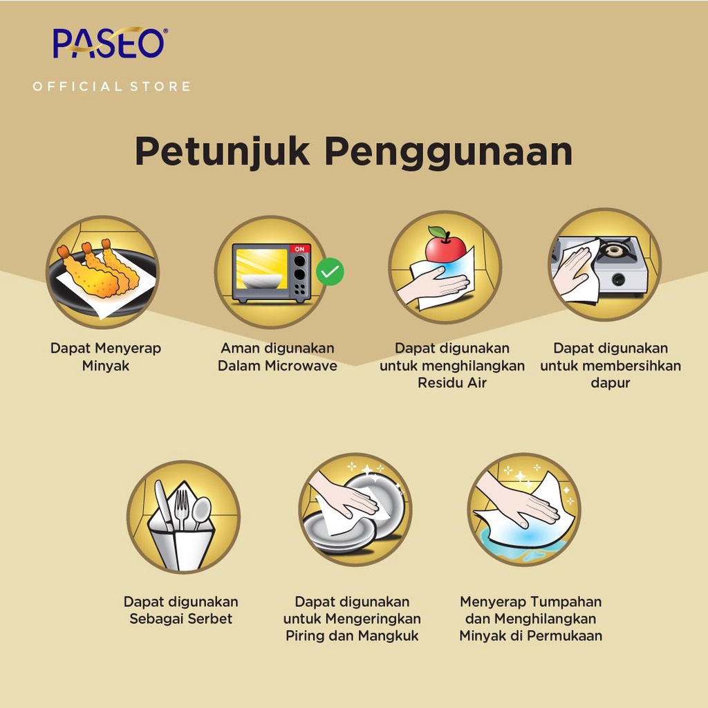 PASEO COOKING TOWEL CALORIES ABSORB OIL