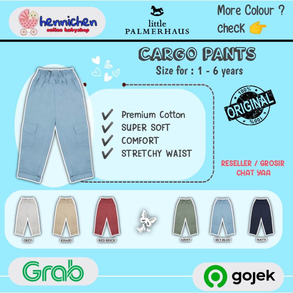 PROMO 7.7 PROMO BAJU LEBARAN HIGH QUALITY LITTLE PALMERHAUS CARGO PANTS CELANA PANJANG ANAK 1-6 TAHUN ( CELANA ANAK )