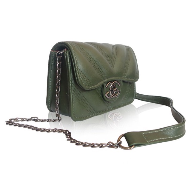 Chanel chevron mini baby sling bag