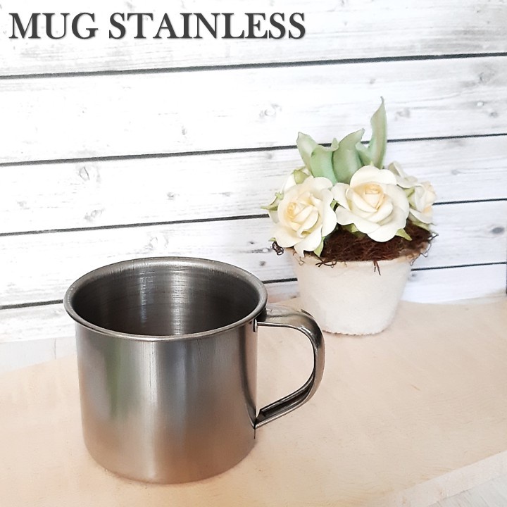 Mug Stainless Steel Kopi Teh serbaguna murah 7 Cm dan 8 Cm Gelas cangkir stainless mug - Gelas Gunung Cangkir Mungil