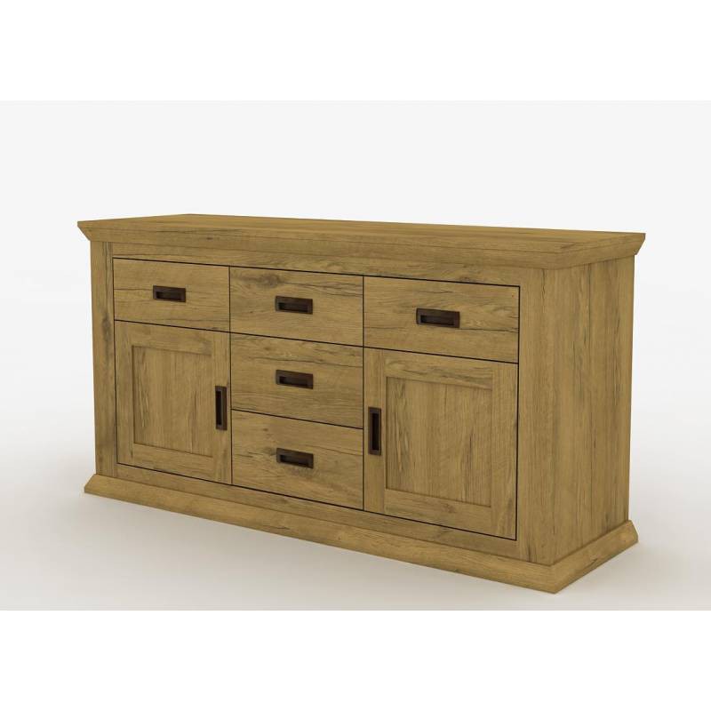

JYSK Lemari Laci Murah Sideboard 3 Doors Clifton 140X44X74CM Rustic Oak