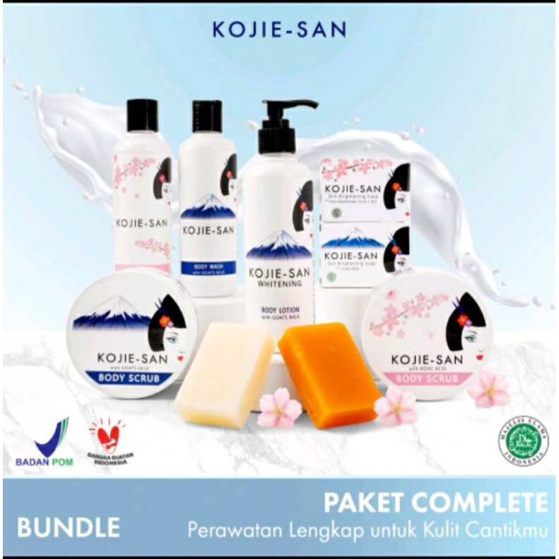 Kojie-san Body Care Kojic Acid & Goats Milk (Lotion,Shower,Scrub,Sabun)