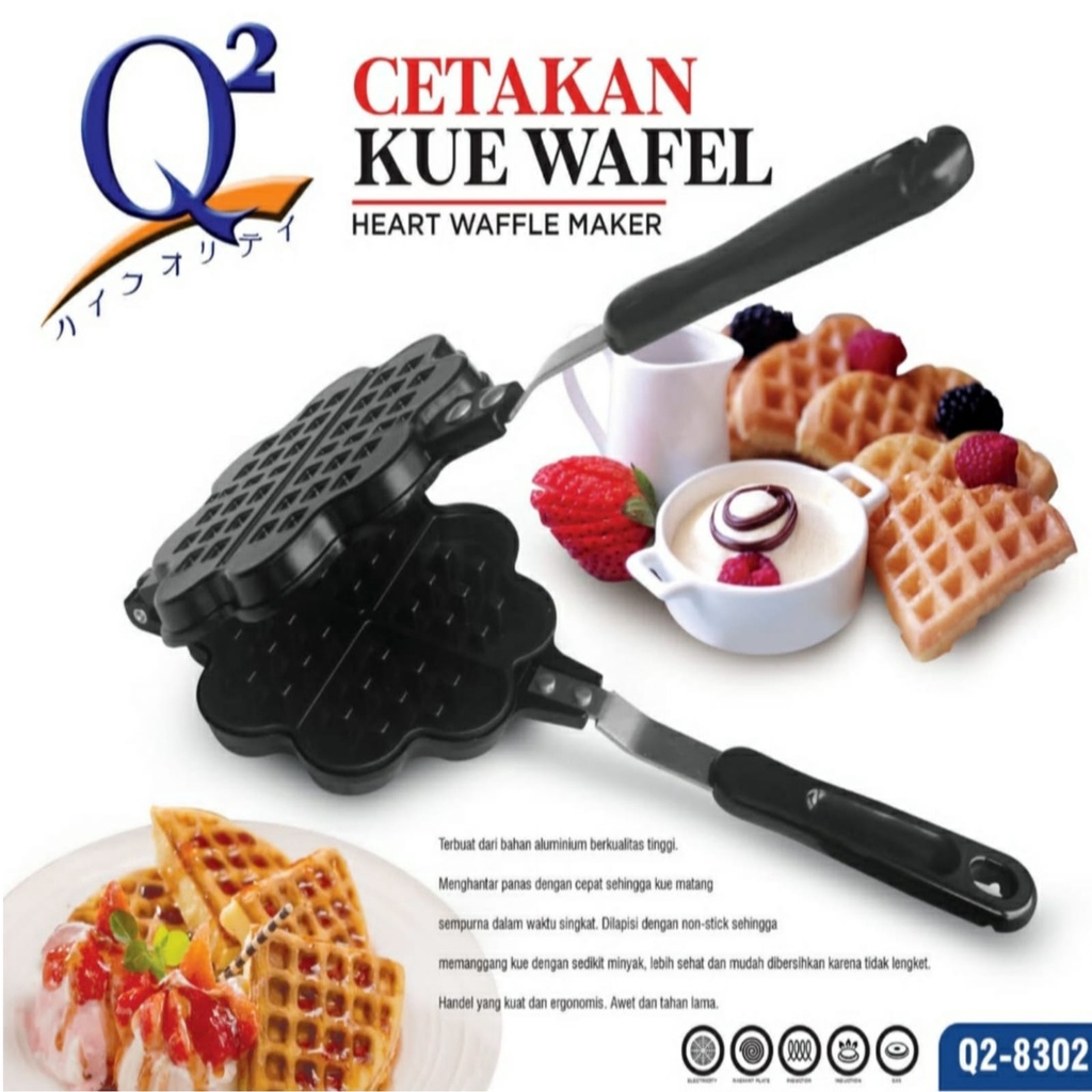 CETAKAN KUE WAFEL BUNGA / CETAKAN KUE WAFFLE BUNGA / CETAKAN CROFFLE WAFFLE MAKER Q2 8302 / WAFFLE MAKER BUNGA