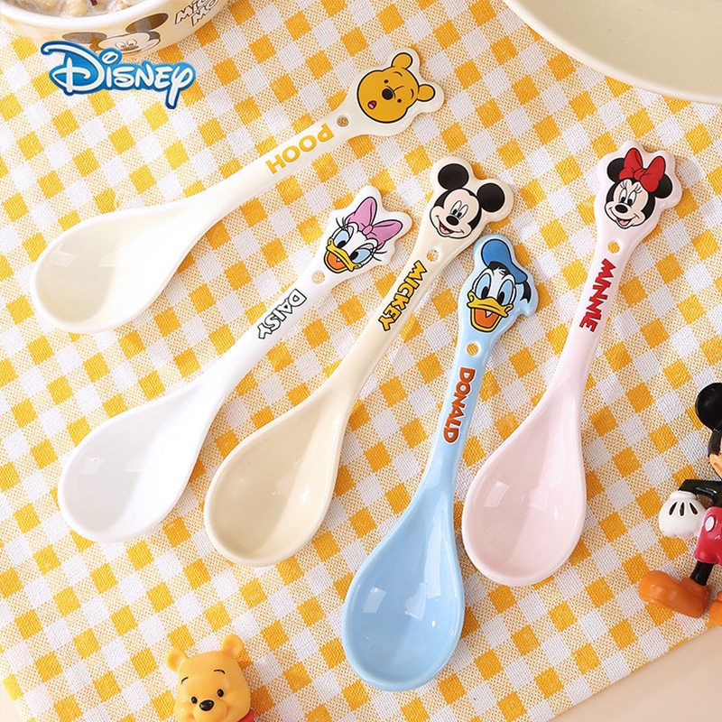 Sendok stainless keramik mickey minnie pooh donald daisy eeyore piglet tigger hello kitty my melody cinnamoroll lotso
