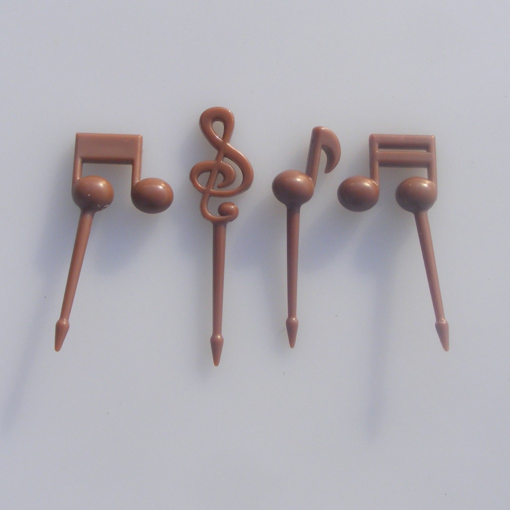 Set Isi 16 Garpu Buah Motif Musik Not Balok Food Picks Musical Garpu Set Buah Mini