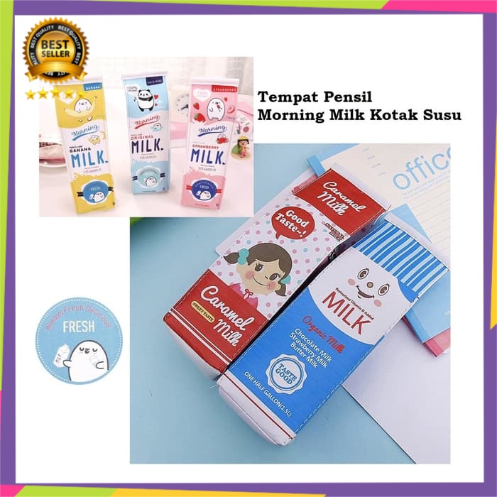 

TEMPAT PENSIL TP0038 Tempat Pensil Morning Milk Kotak Susu - banana