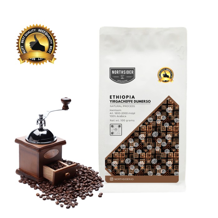 

BIJI KOPI ARABIKA ETHIOPIA YIRGACHEFFE DUMERSO NATURAL 100GR