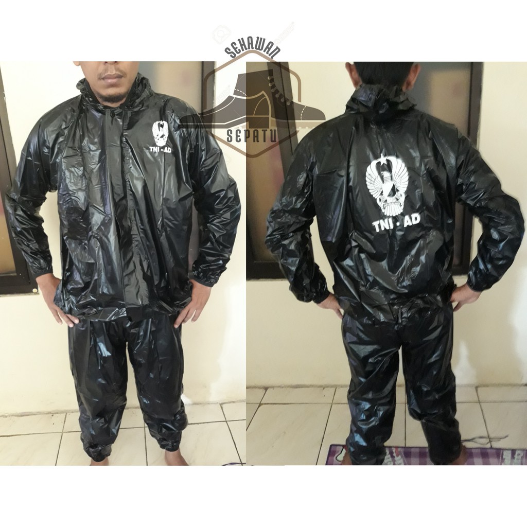 Baju Sauna TNI AD Baju Lari Sauna Army Baju Olahraga Jas Hujan Mantel