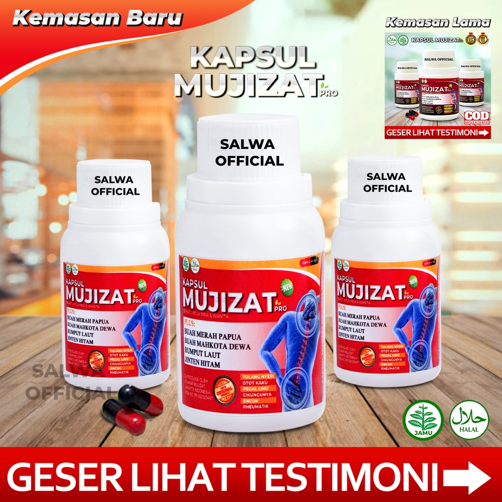 KAPSUL MUJIZAT ORIGINAL Asli Ampuh Atasi Asam Urat, Rematik, Nyeri Sendi Lutut, Sakit Pinggang Linu
