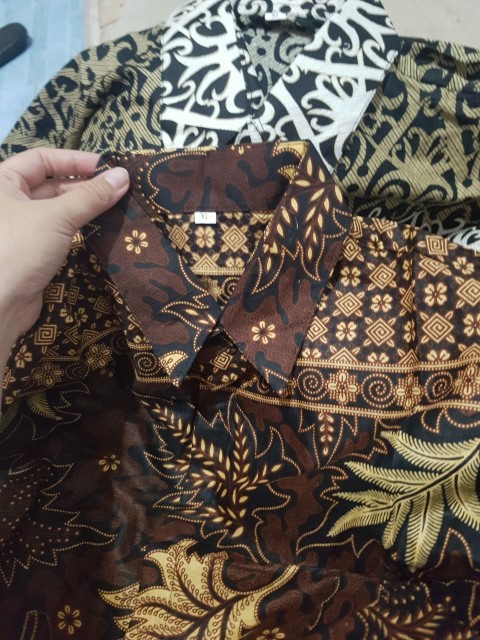 Diskon Bswart Batik Hrb026 Kenongo Hem Pendek Padi Pekalongan M L Xl Batik Pria Murah