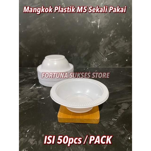 Mangkok Plastik Kecil Mini - Mangkok Plastik M5 - Mangkok M5 Sekali Pakai ISI 50pcs