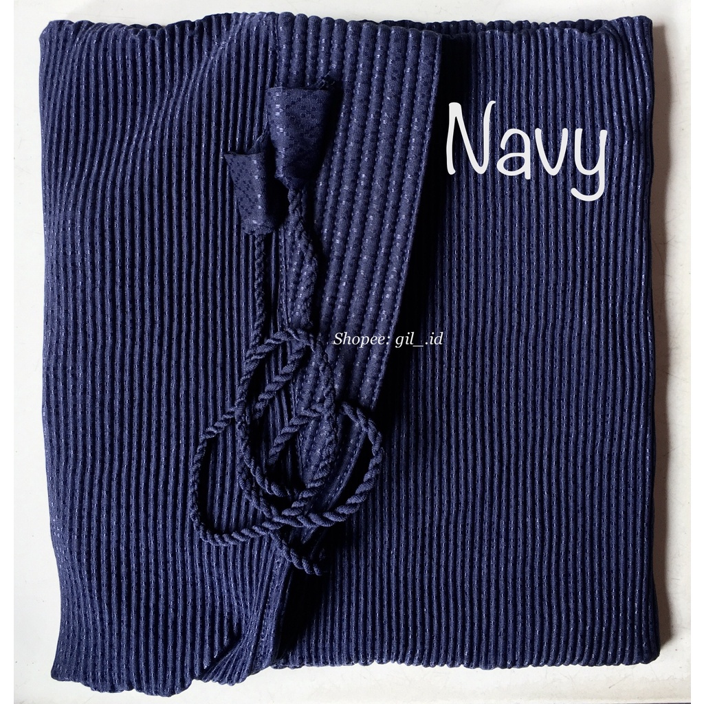 HIJAB PLISKET JERSEY SIDO ORIGINAL / BERGO INSTAN DENGAN TALI-Navy