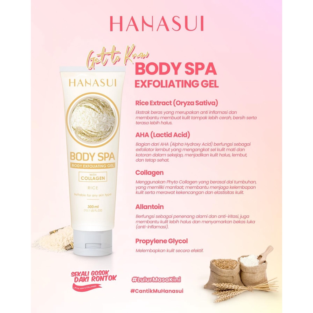 HANASUI BODY SPA BODY EXFOLIATING GEL WITH COLLAGEN