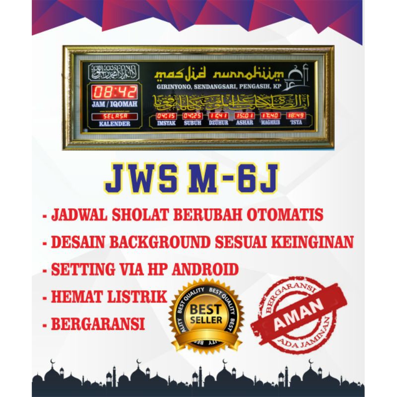 jam masjid digital waktu sholat spesial promo