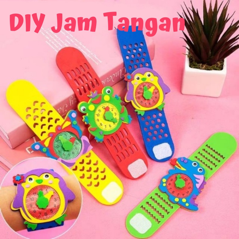 DIY JAM TANGAN EVA / HAND WATCH / MAINAN EDUKASI PRAKARYA ANAK / Montessori Mainan / Prakarya Anak /